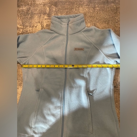 Columbia Full Zip Fleece Light Blue Women’s Size Medium Soft EUC - Picture 7 of 7